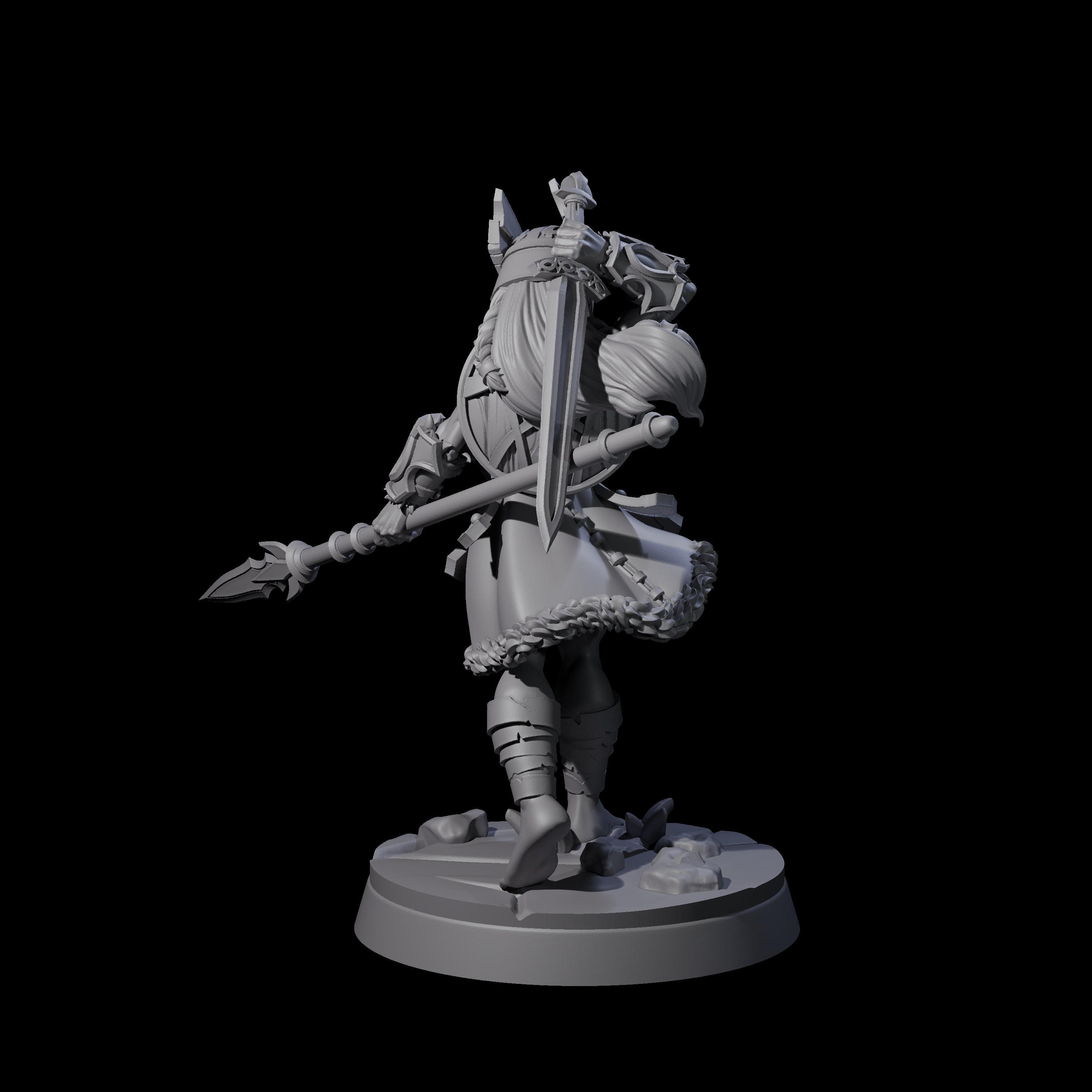Divine Valkyrie Warrior Miniature for Dungeons and Dragons, Pathfinder or other TTRPGs