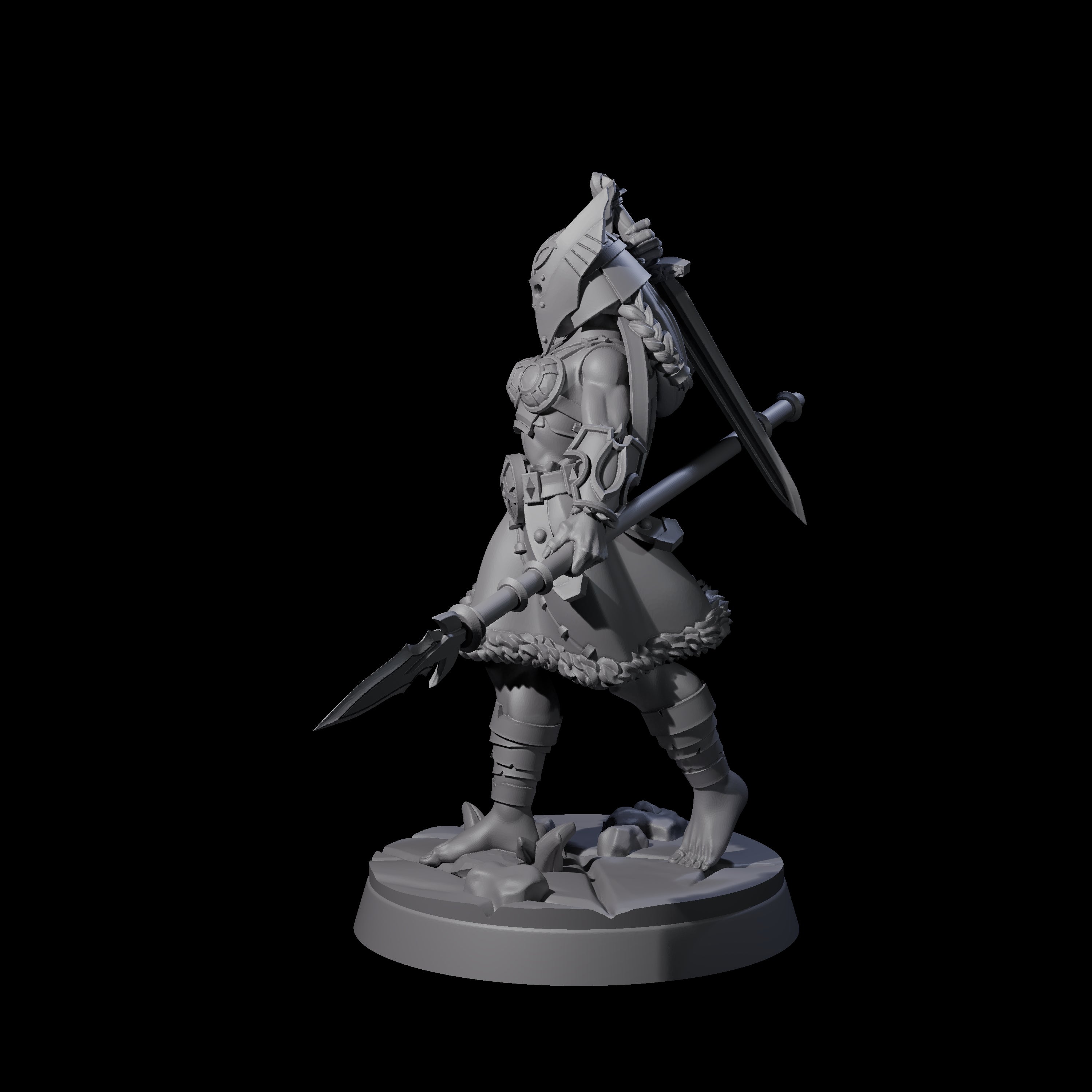 Divine Valkyrie Warrior Miniature for Dungeons and Dragons, Pathfinder or other TTRPGs