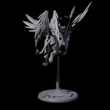 Diving Celestral Cavalry A Miniature for Dungeons and Dragons, Pathfinder or other TTRPGs