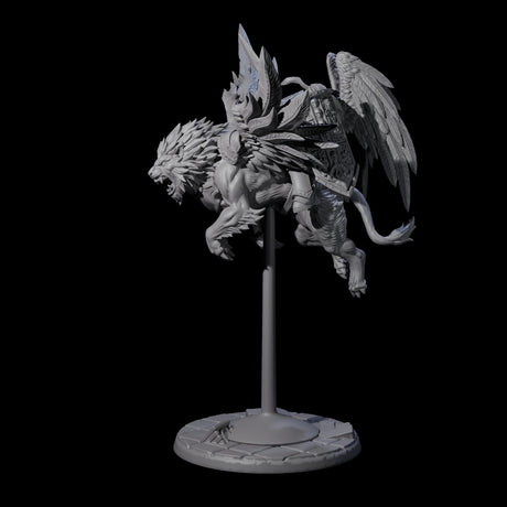 Diving Celestral Cavalry A Miniature for Dungeons and Dragons, Pathfinder or other TTRPGs