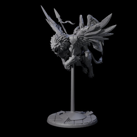Diving Celestral Cavalry A Miniature for Dungeons and Dragons, Pathfinder or other TTRPGs