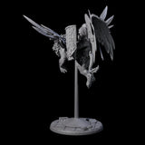 Diving Celestral Cavalry A Miniature for Dungeons and Dragons, Pathfinder or other TTRPGs