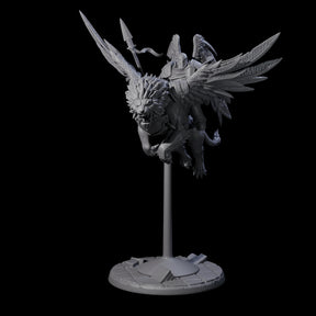 Diving Celestral Cavalry A Miniature for Dungeons and Dragons, Pathfinder or other TTRPGs