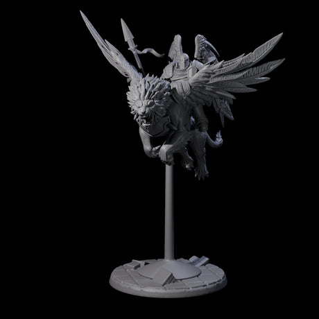 Diving Celestral Cavalry A Miniature for Dungeons and Dragons, Pathfinder or other TTRPGs