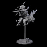 Diving Celestral Cavalry B Miniature for Dungeons and Dragons, Pathfinder or other TTRPGs