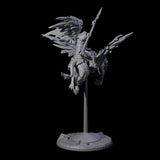 Diving Celestral Cavalry B Miniature for Dungeons and Dragons, Pathfinder or other TTRPGs