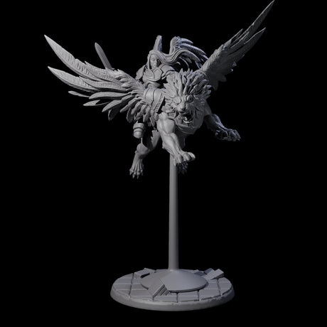 Diving Celestral Cavalry C Miniature for Dungeons and Dragons, Pathfinder or other TTRPGs