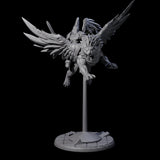 Diving Celestral Cavalry C Miniature for Dungeons and Dragons, Pathfinder or other TTRPGs