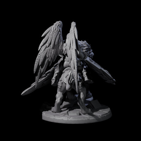 Diving Celestral Cavalry D Miniature for Dungeons and Dragons, Pathfinder or other TTRPGs