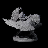 Diving Celestral Cavalry D Miniature for Dungeons and Dragons, Pathfinder or other TTRPGs