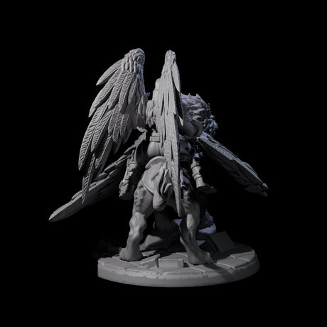 Diving Celestral Cavalry D Miniature for Dungeons and Dragons, Pathfinder or other TTRPGs