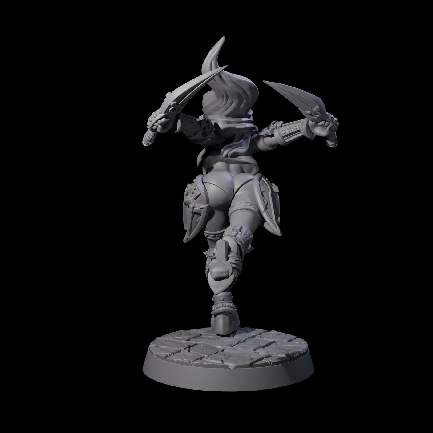 Diving Duel Dagger Rogue Miniature for Dungeons and Dragons, Pathfinder or other TTRPGs
