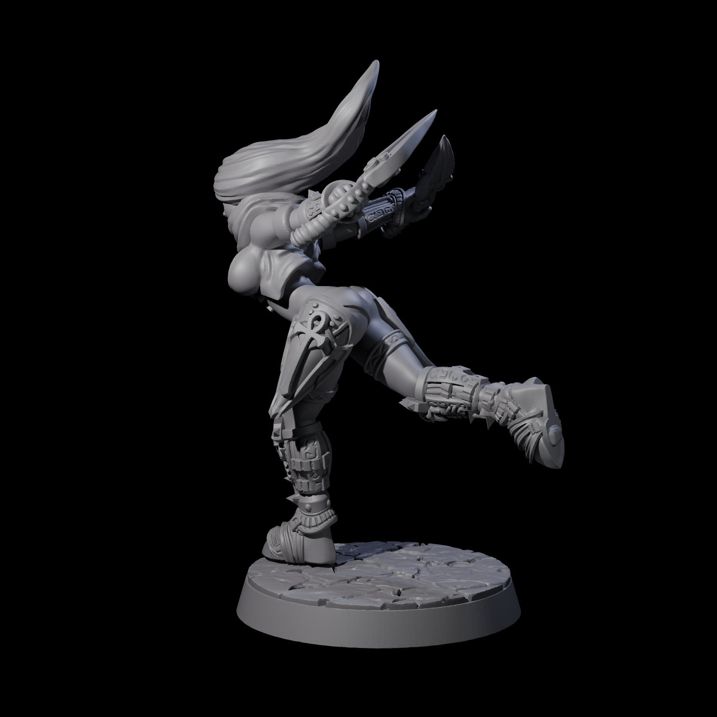 Diving Duel Dagger Rogue Miniature for Dungeons and Dragons, Pathfinder or other TTRPGs