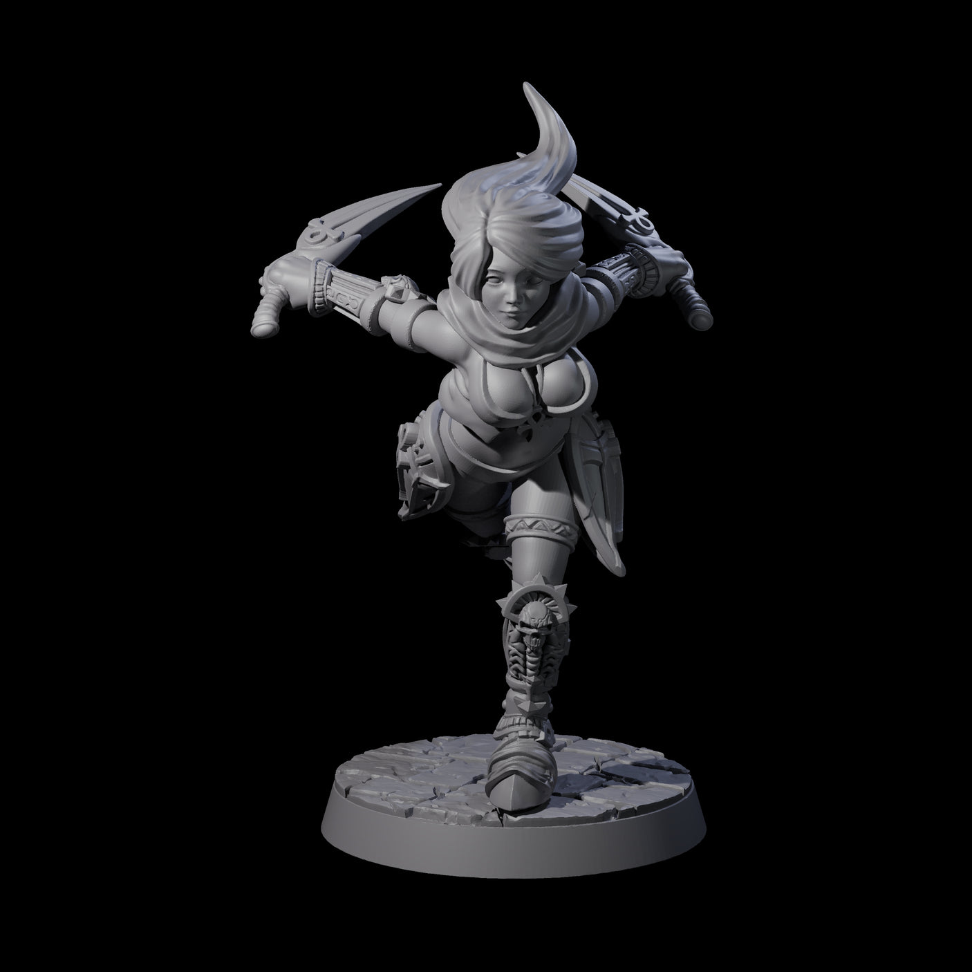 Diving Duel Dagger Rogue Miniature for Dungeons and Dragons, Pathfinder or other TTRPGs