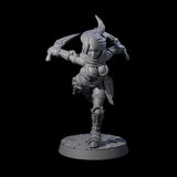 Diving Duel Dagger Rogue Miniature for Dungeons and Dragons, Pathfinder or other TTRPGs