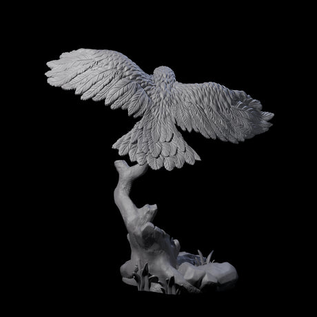 Diving Hawk Miniature for Dungeons and Dragons, Pathfinder or other TTRPGs