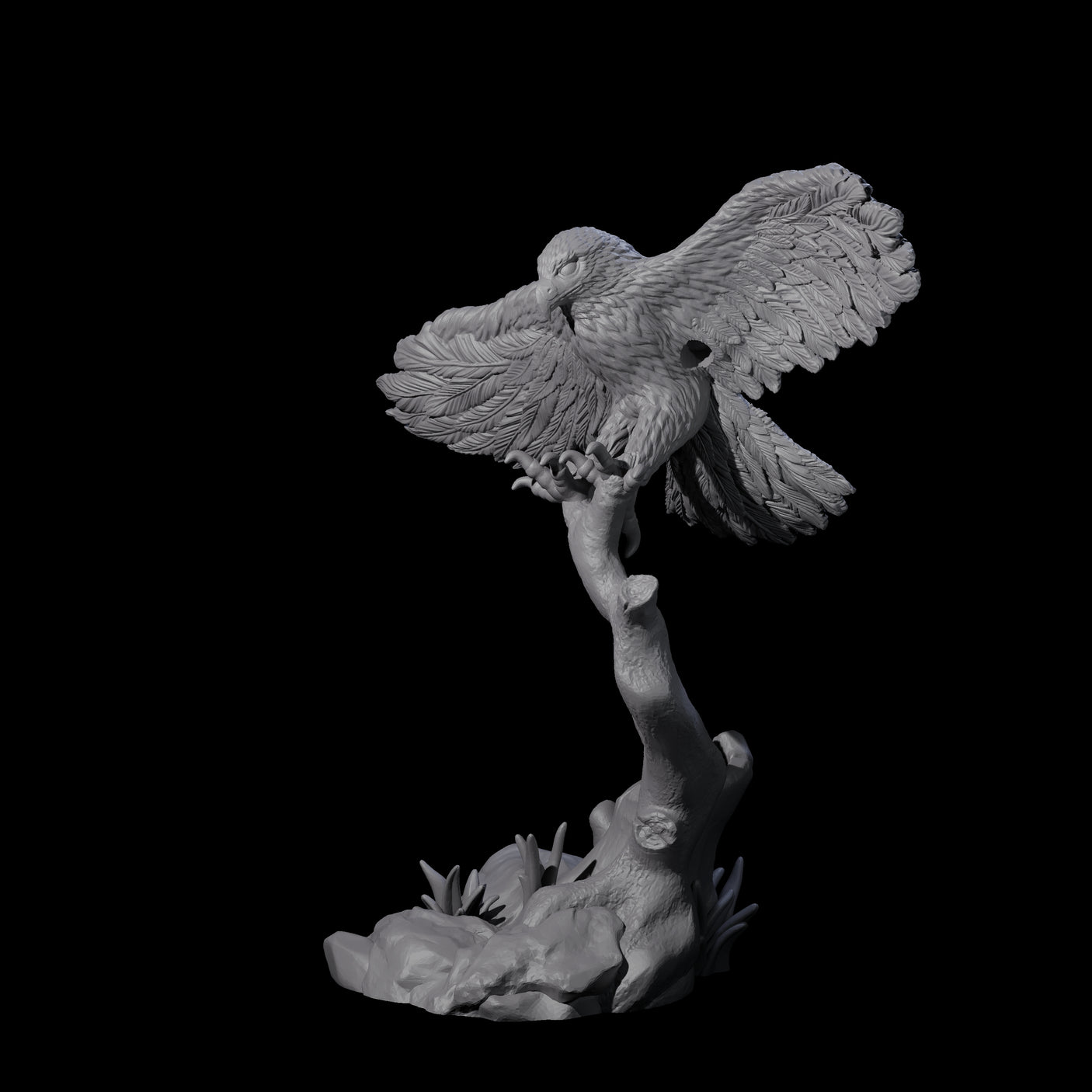 Diving Hawk Miniature for Dungeons and Dragons, Pathfinder or other TTRPGs