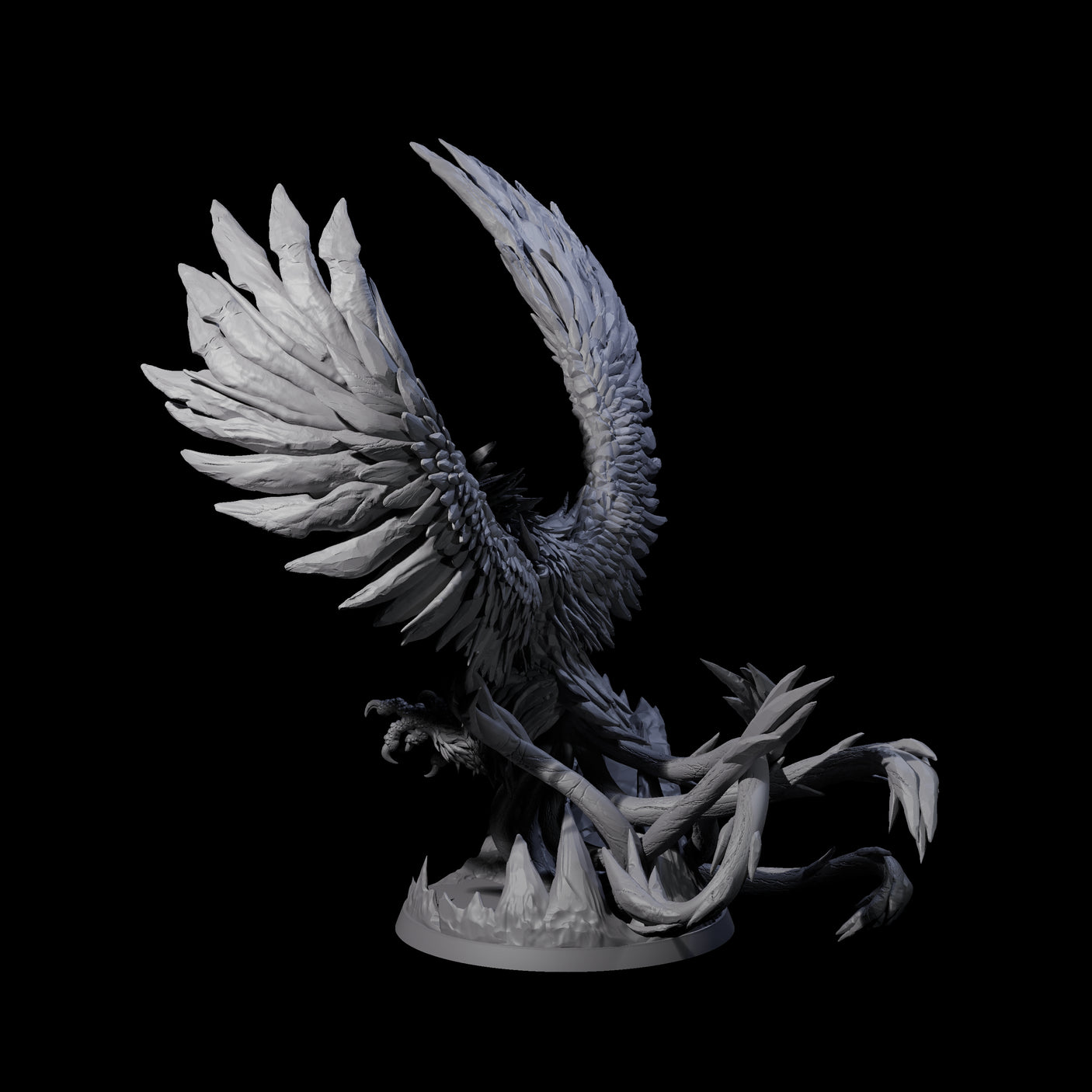 Diving Storm Roc Miniature for Dungeons and Dragons, Pathfinder or other TTRPGs