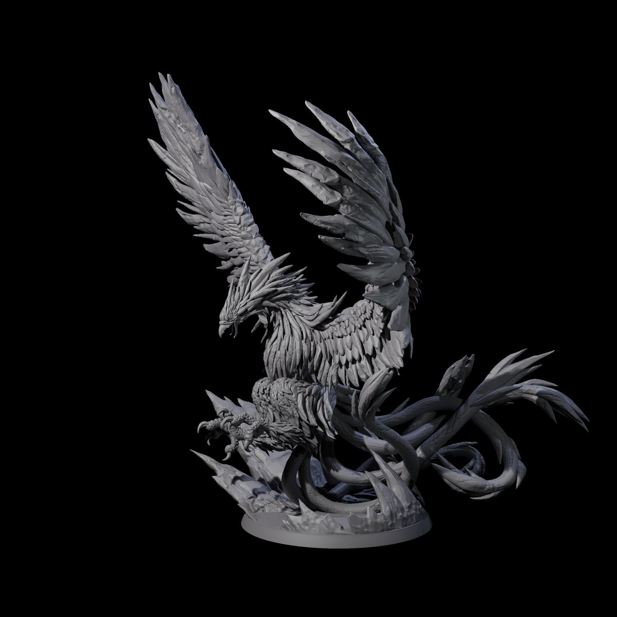 Diving Storm Roc Miniature for Dungeons and Dragons, Pathfinder or other TTRPGs