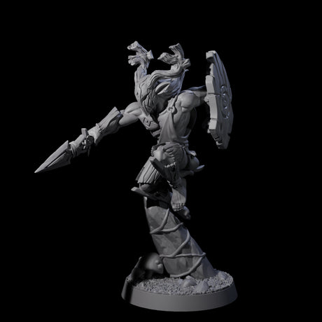 Diving Wood Elf Barbarian Miniature for Dungeons and Dragons, Pathfinder or other TTRPGs