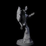 Diving Wood Elf Barbarian Miniature for Dungeons and Dragons, Pathfinder or other TTRPGs