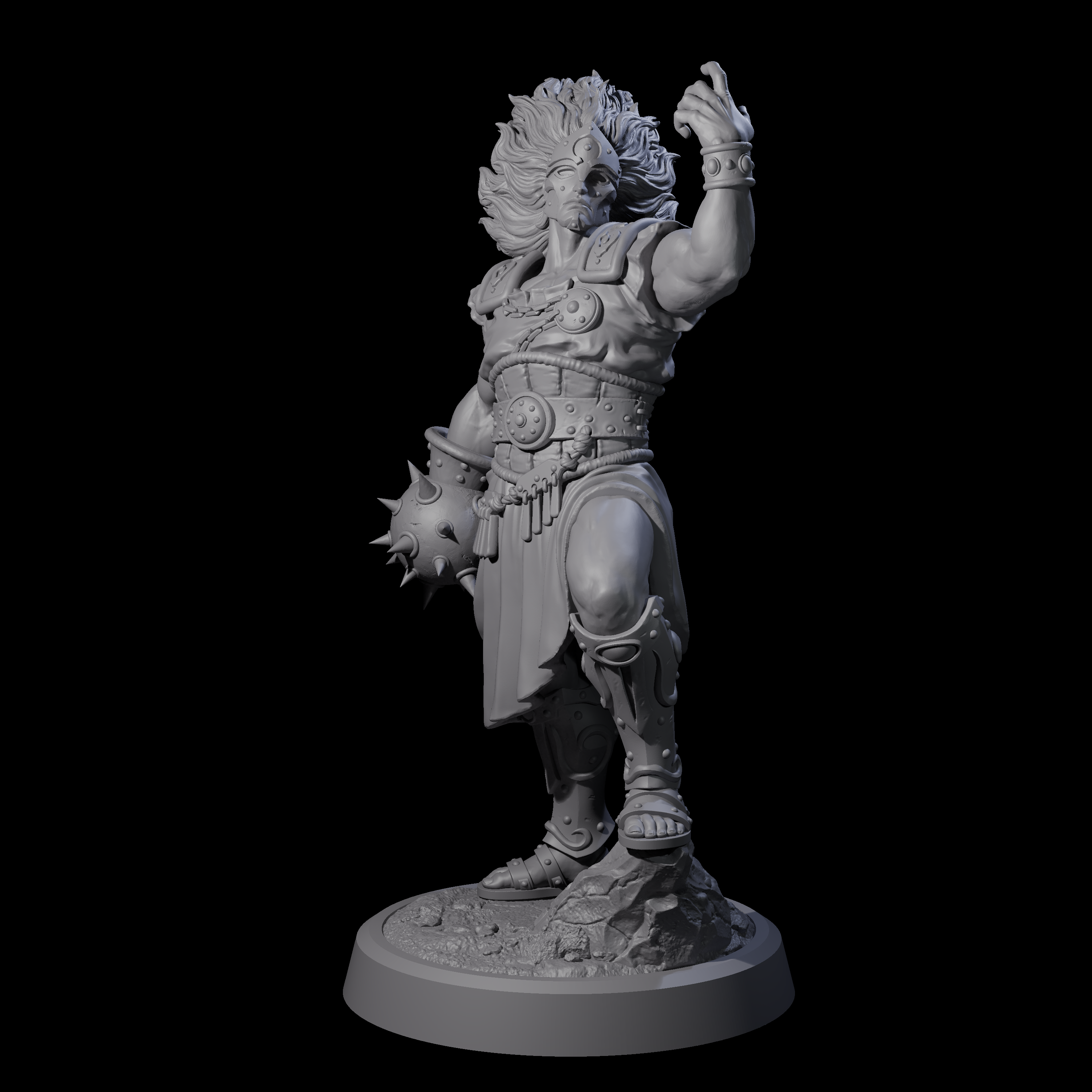 Dominating Gladiator Champion Miniature for Dungeons and Dragons, Pathfinder or other TTRPGs