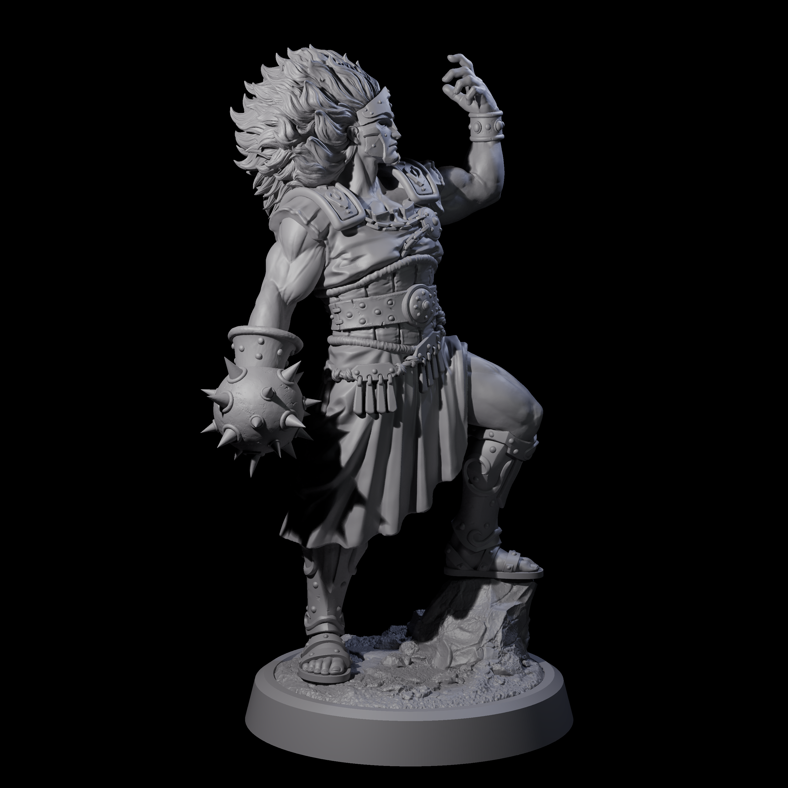 Dominating Gladiator Champion Miniature for Dungeons and Dragons, Pathfinder or other TTRPGs