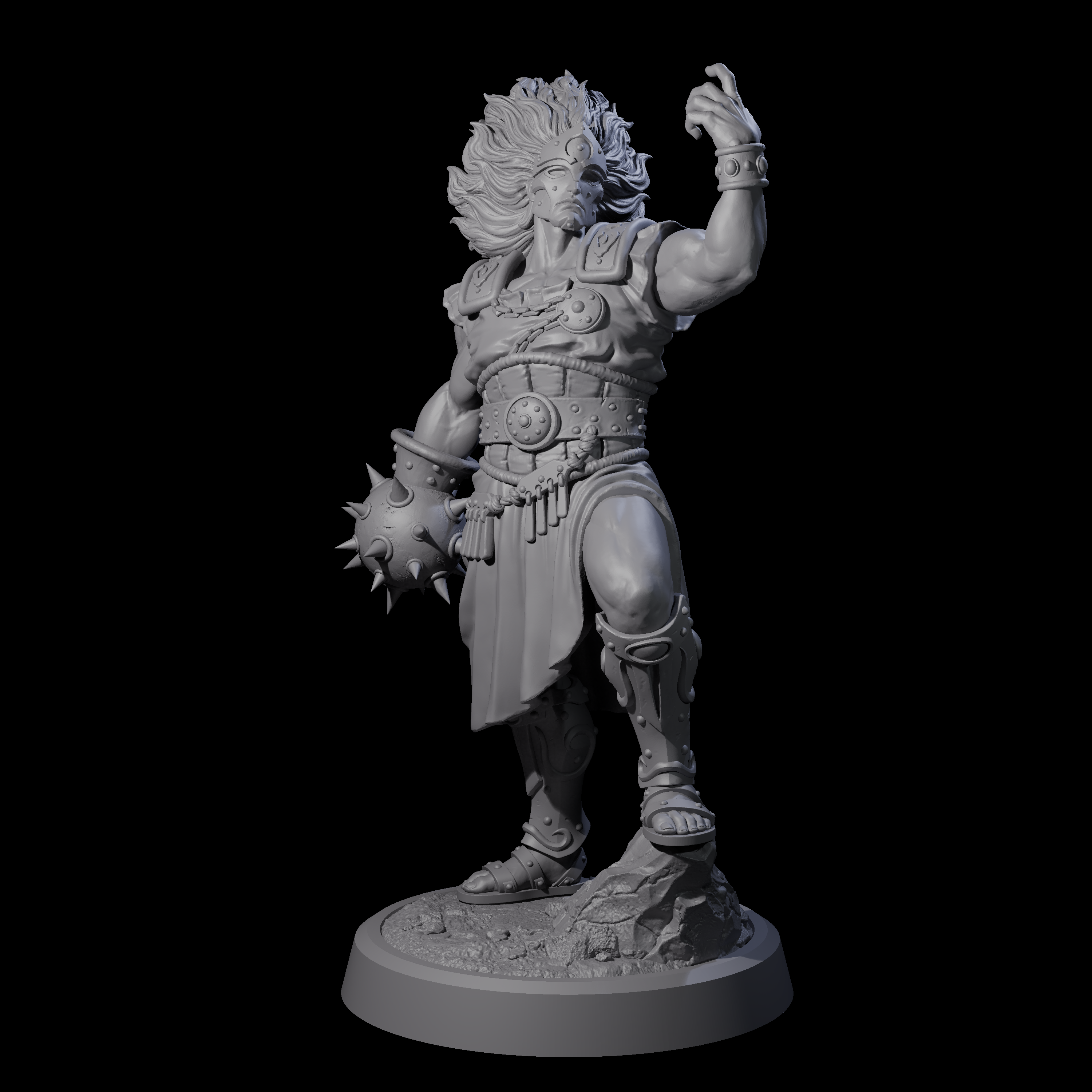 Dominating Gladiator Champion Miniature for Dungeons and Dragons, Pathfinder or other TTRPGs