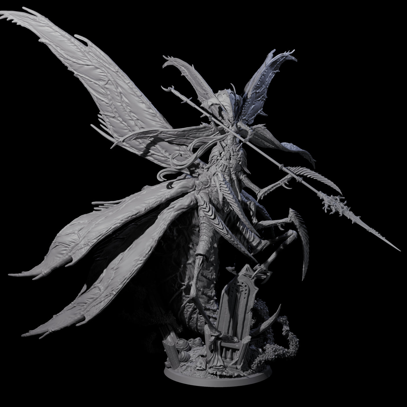 Dominating Hive Queen Miniature for Dungeons and Dragons, Pathfinder or other TTRPGs
