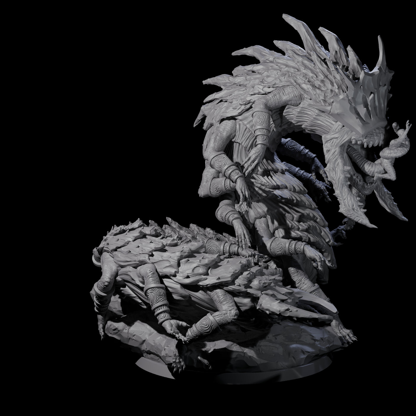 Domineering Spawn of Rovagug Miniature for Dungeons and Dragons, Pathfinder or other TTRPGs