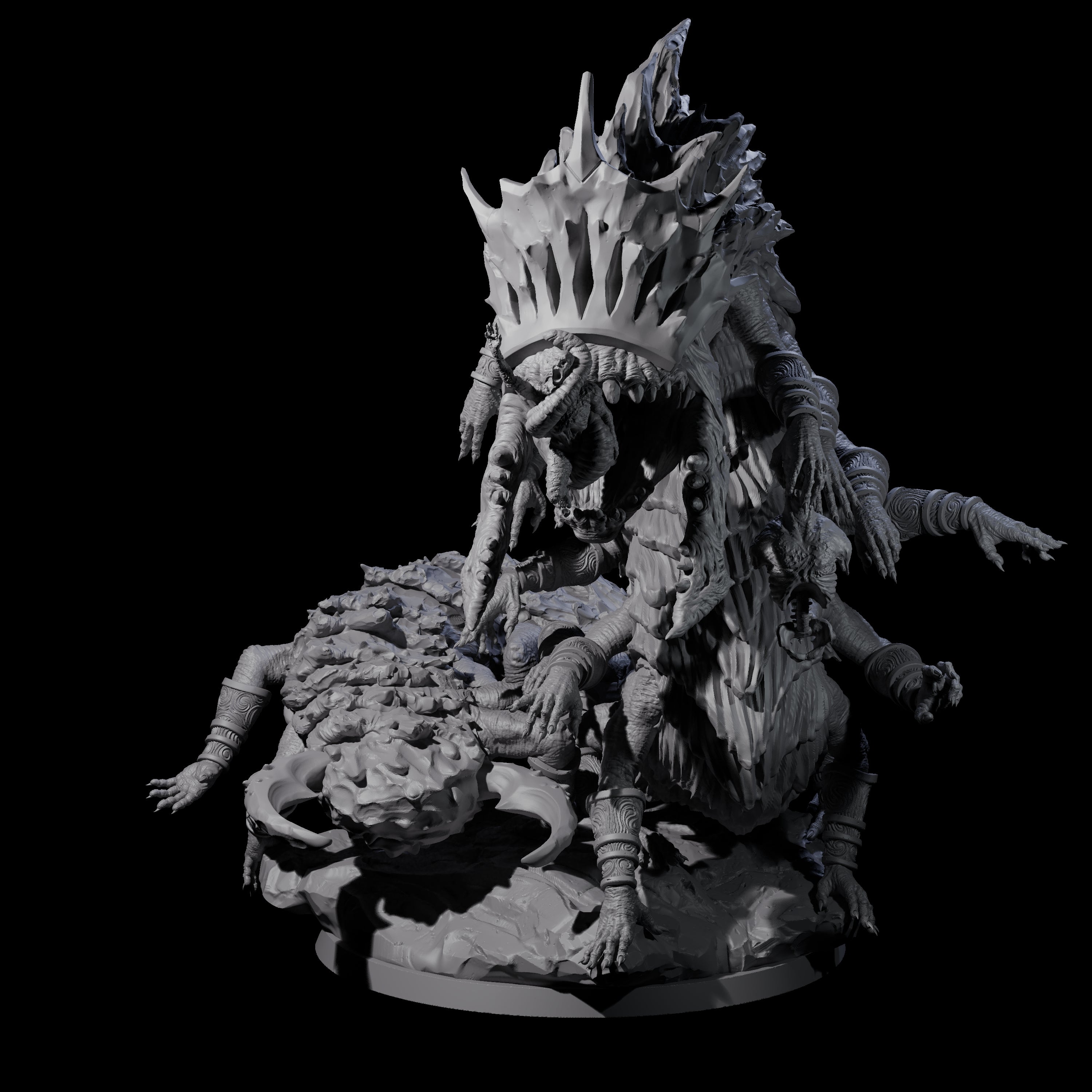 Domineering Spawn of Rovagug Miniature for Dungeons and Dragons, Pathfinder or other TTRPGs