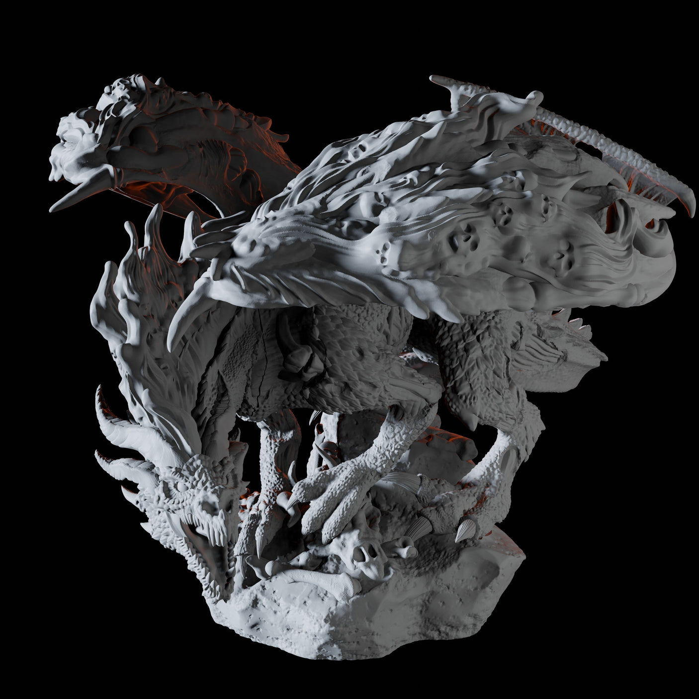 Dracolich Miniature for Dungeons and Dragons, Pathfinder or other TTRPGs