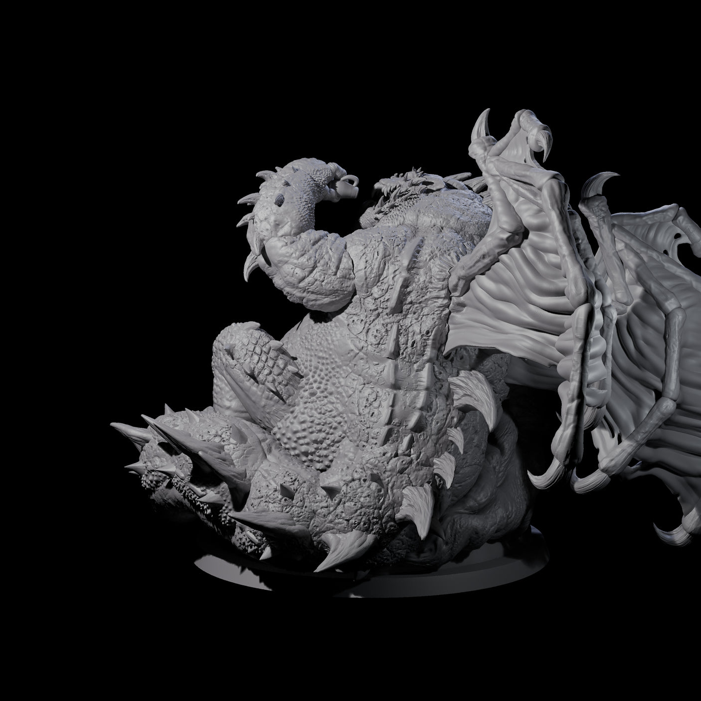 Draconic Demon Lord of Gluttony Miniature for Dungeons and Dragons, Pathfinder or other TTRPGs