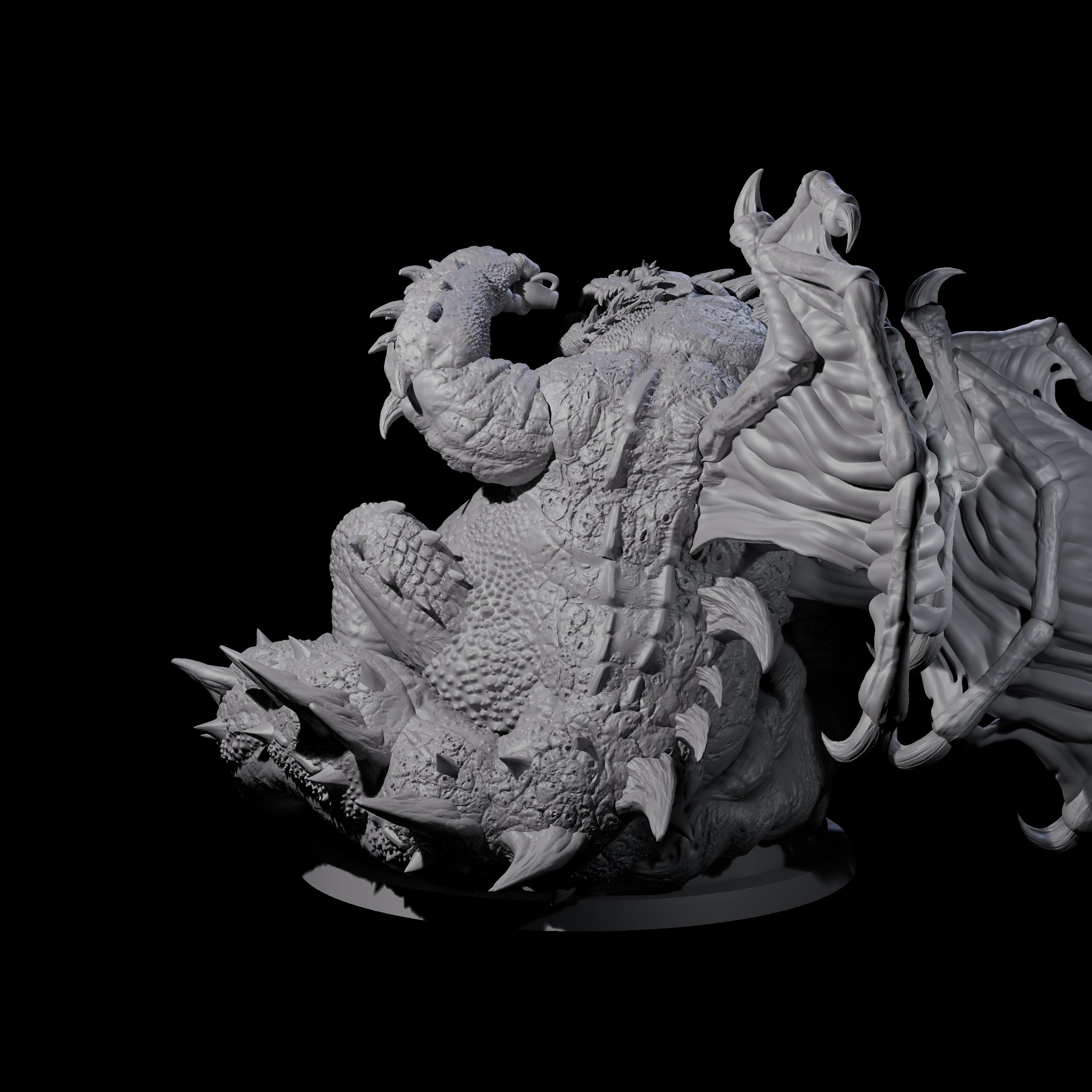 Draconic Demon Lord of Gluttony Miniature for Dungeons and Dragons, Pathfinder or other TTRPGs