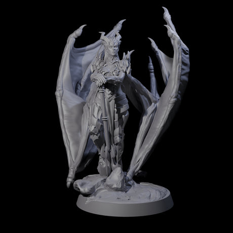 Draconic Fighter Miniature for Dungeons and Dragons, Pathfinder or other TTRPGs