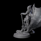 Draconic Fighter Miniature for Dungeons and Dragons, Pathfinder or other TTRPGs