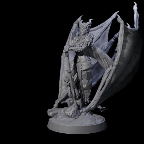 Draconic Fighter Miniature for Dungeons and Dragons, Pathfinder or other TTRPGs