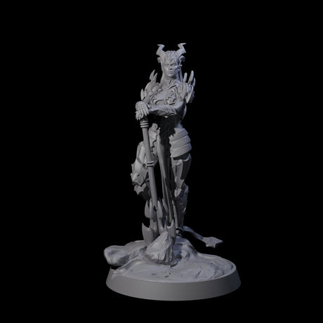 Draconic Fighter Miniature for Dungeons and Dragons, Pathfinder or other TTRPGs