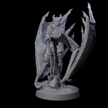 Draconic Fighter Miniature for Dungeons and Dragons, Pathfinder or other TTRPGs