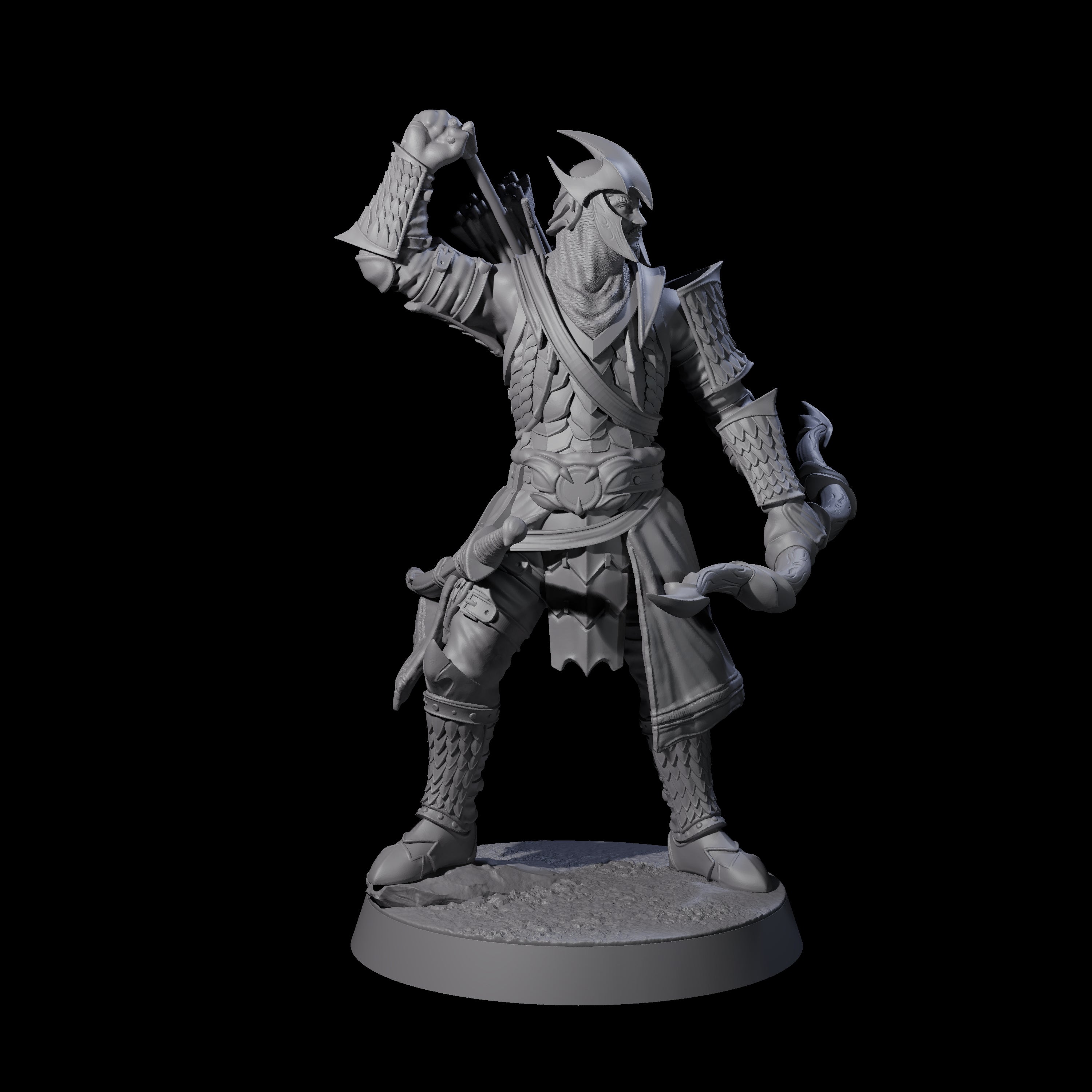 Dragon Archer C Miniature for Dungeons and Dragons, Pathfinder or other TTRPGs
