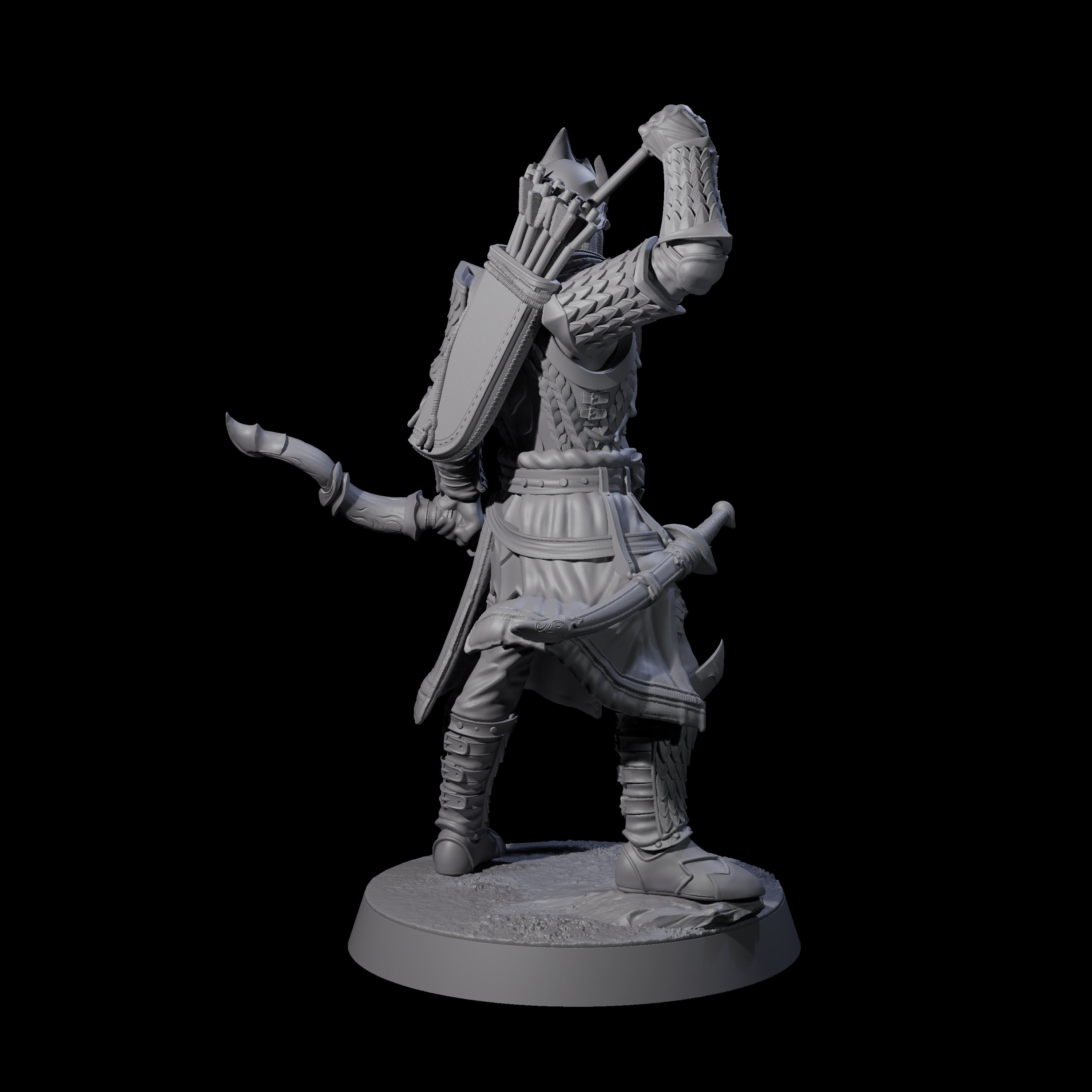 Dragon Archer C Miniature for Dungeons and Dragons, Pathfinder or other TTRPGs