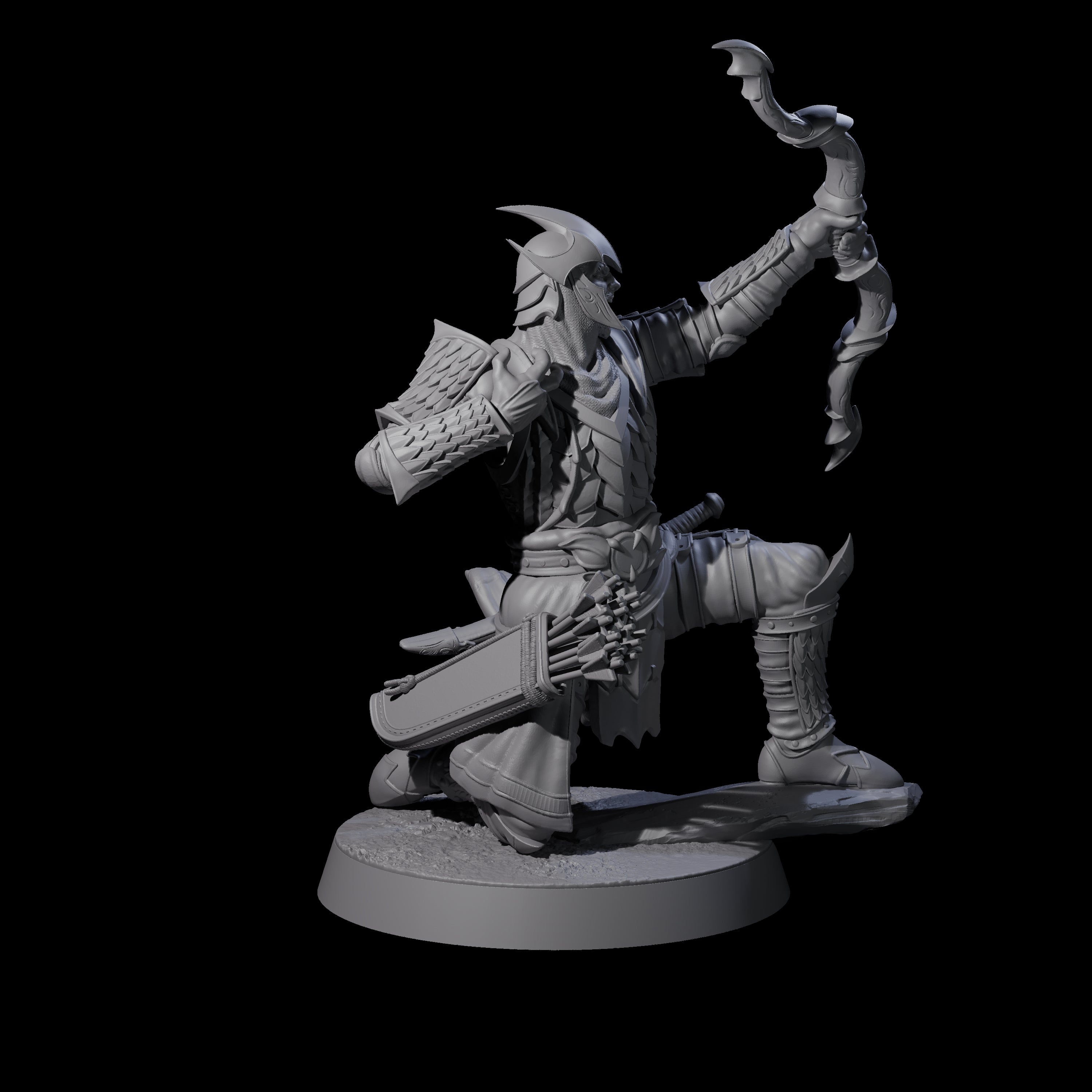 Dragon Archer D Miniature for Dungeons and Dragons, Pathfinder or other TTRPGs