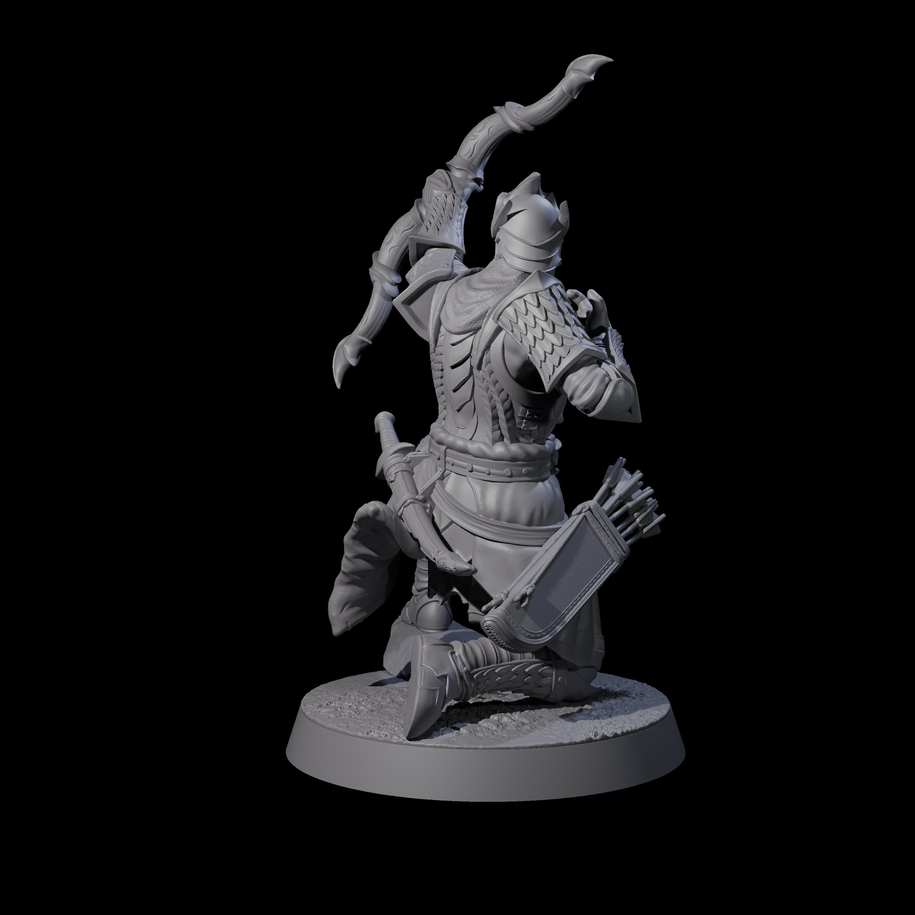 Dragon Archer D Miniature for Dungeons and Dragons, Pathfinder or other TTRPGs