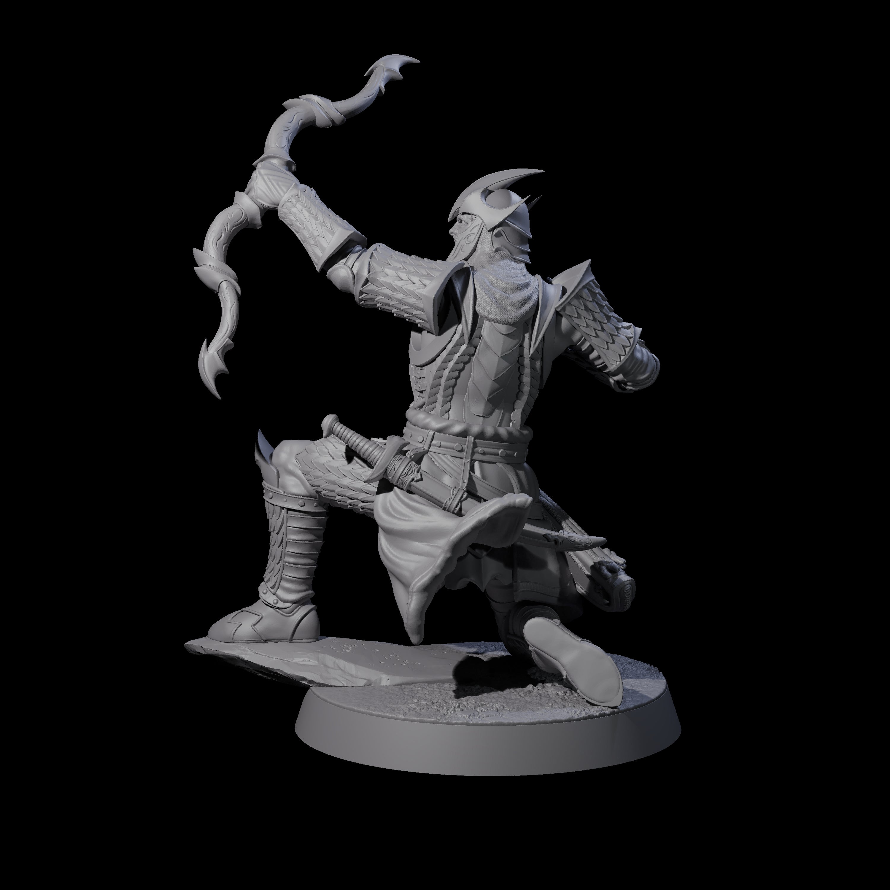 Dragon Archer D Miniature for Dungeons and Dragons, Pathfinder or other TTRPGs