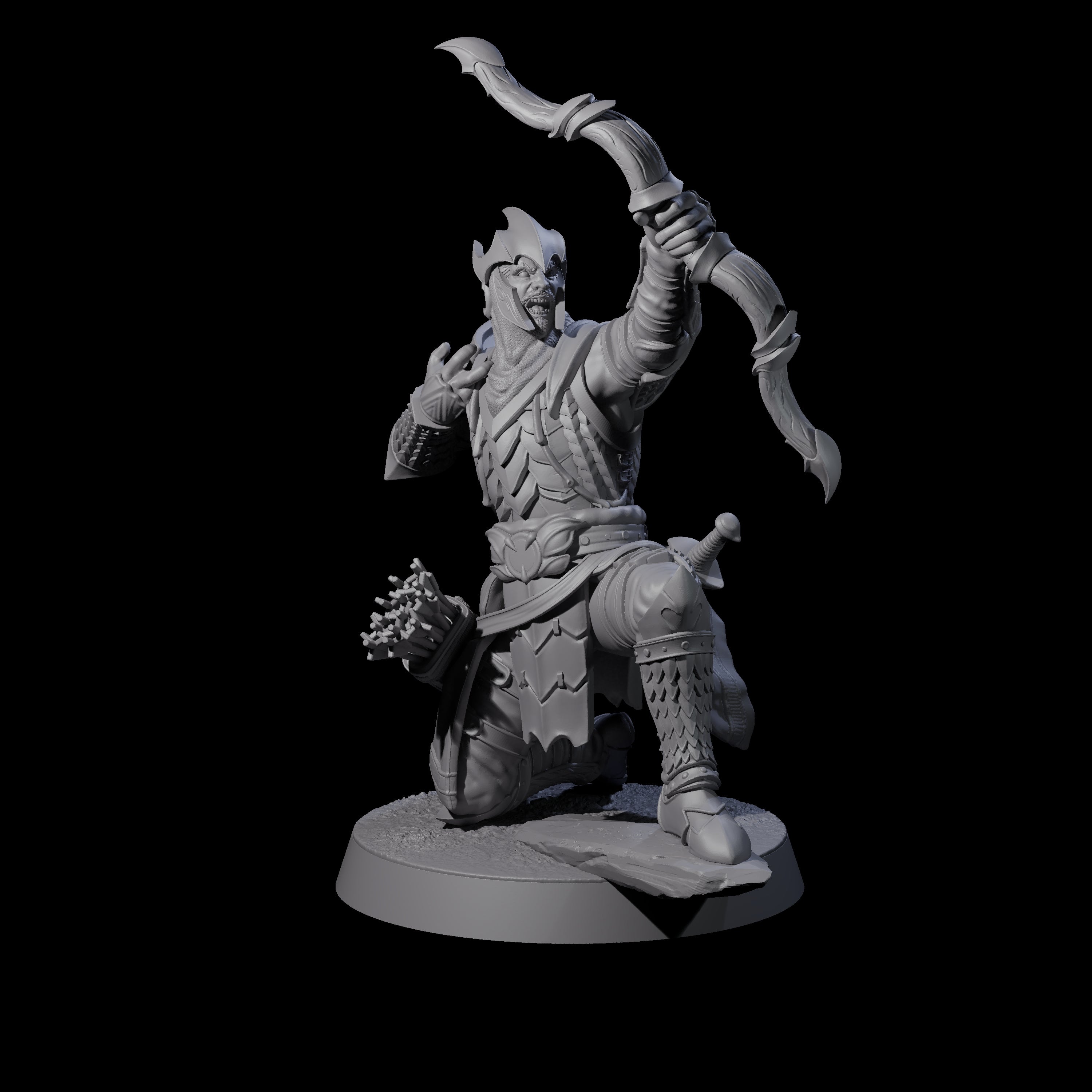 Dragon Archer D Miniature for Dungeons and Dragons, Pathfinder or other TTRPGs