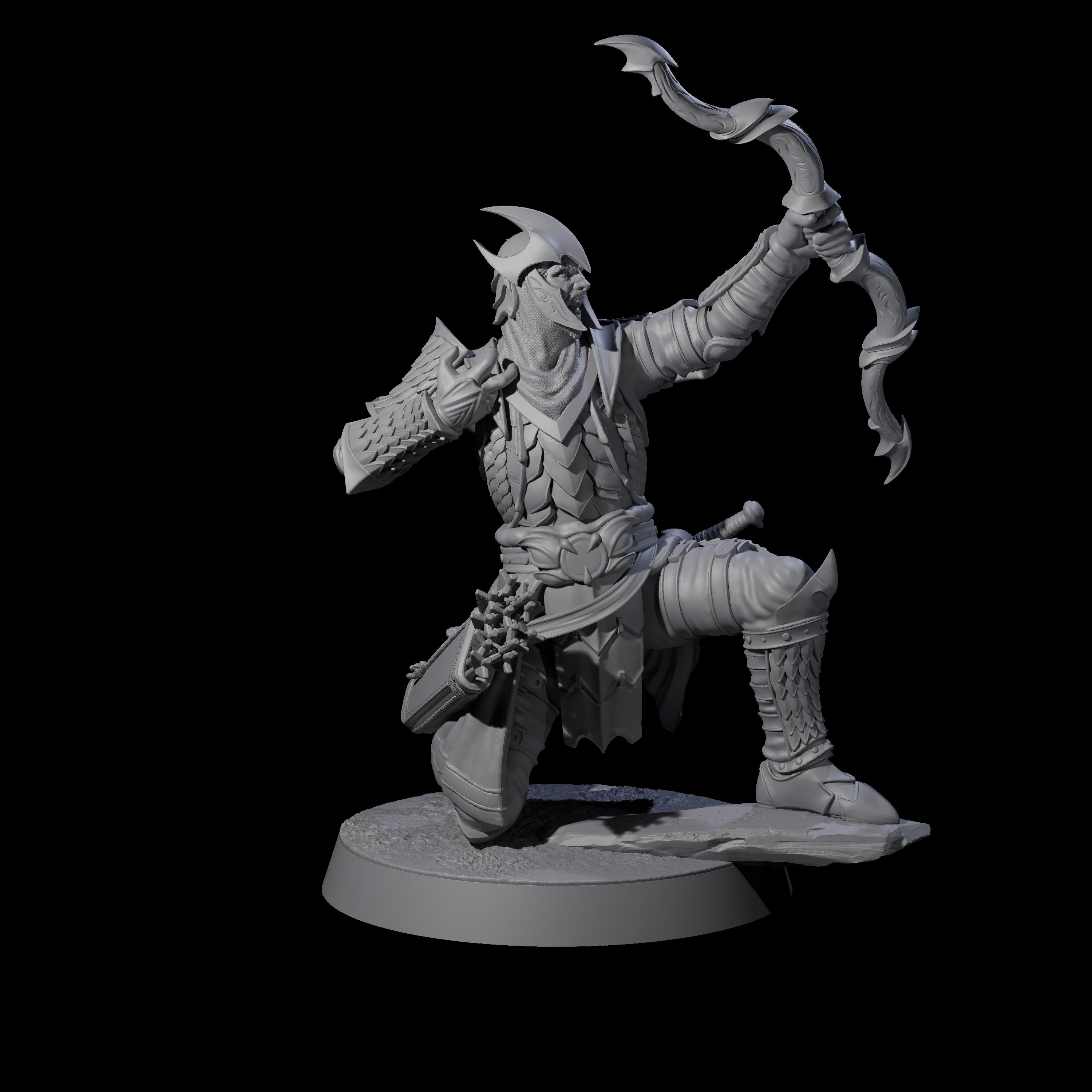 Dragon Archer D Miniature for Dungeons and Dragons, Pathfinder or other TTRPGs