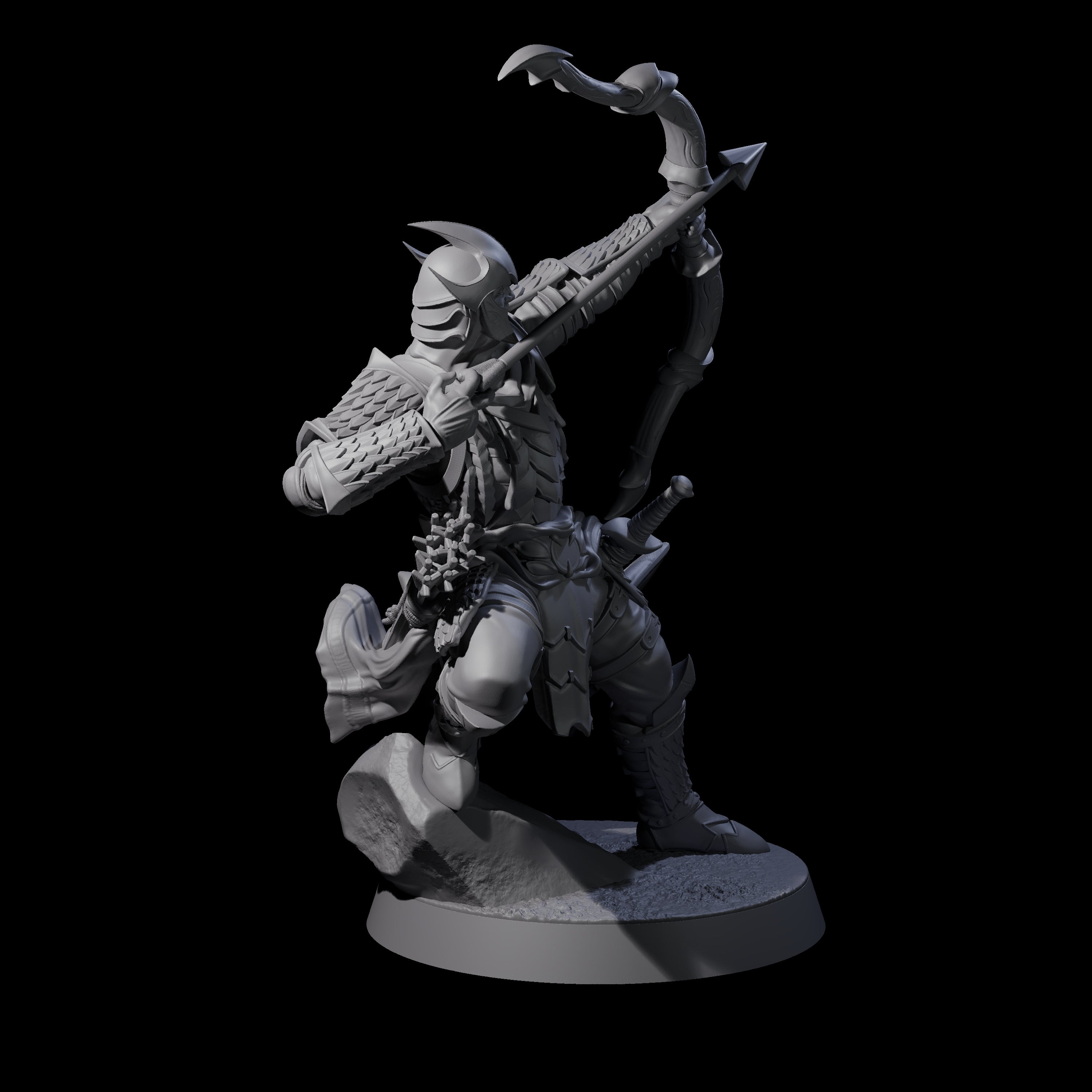 Dragon Archer E Miniature for Dungeons and Dragons, Pathfinder or other TTRPGs