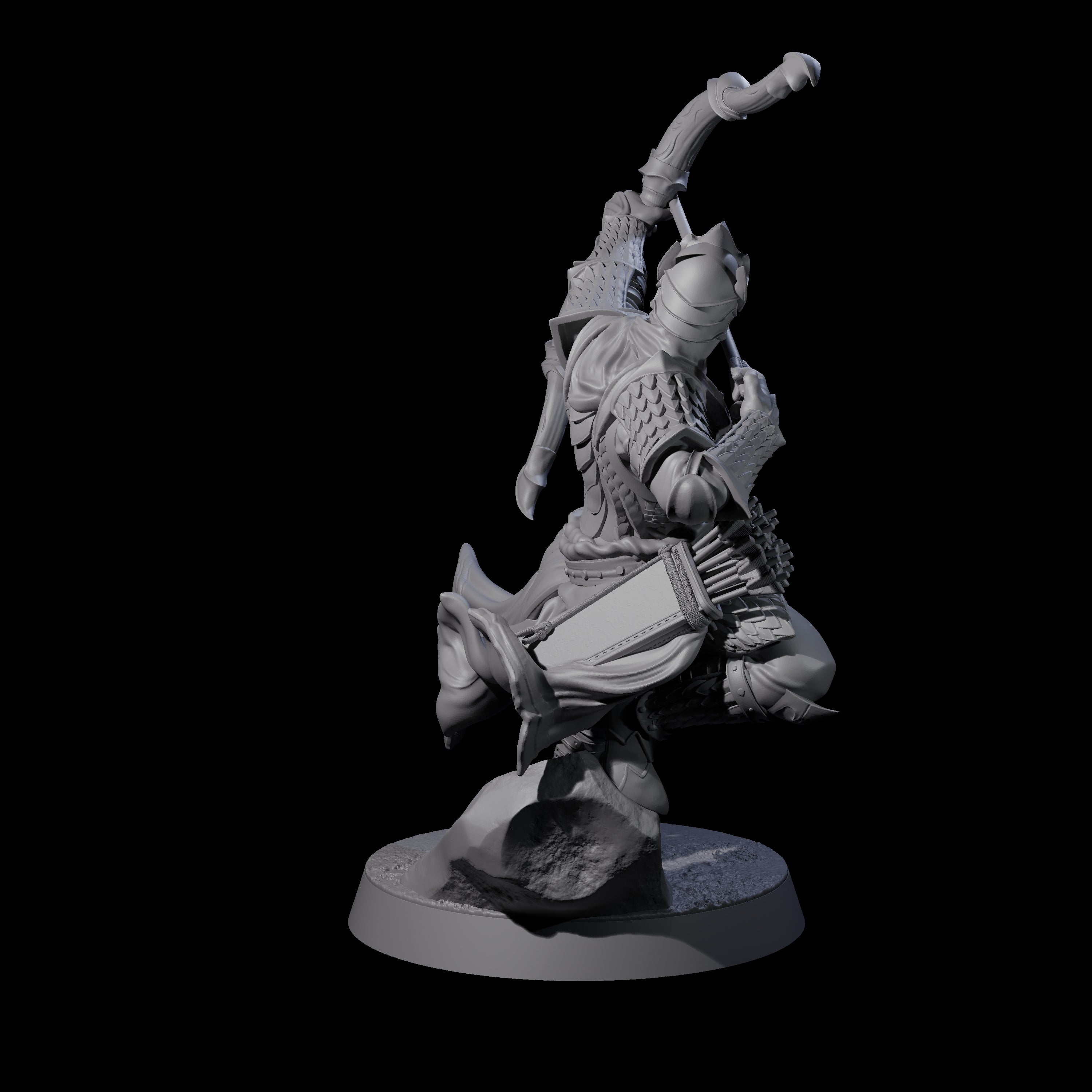 Dragon Archer E Miniature for Dungeons and Dragons, Pathfinder or other TTRPGs