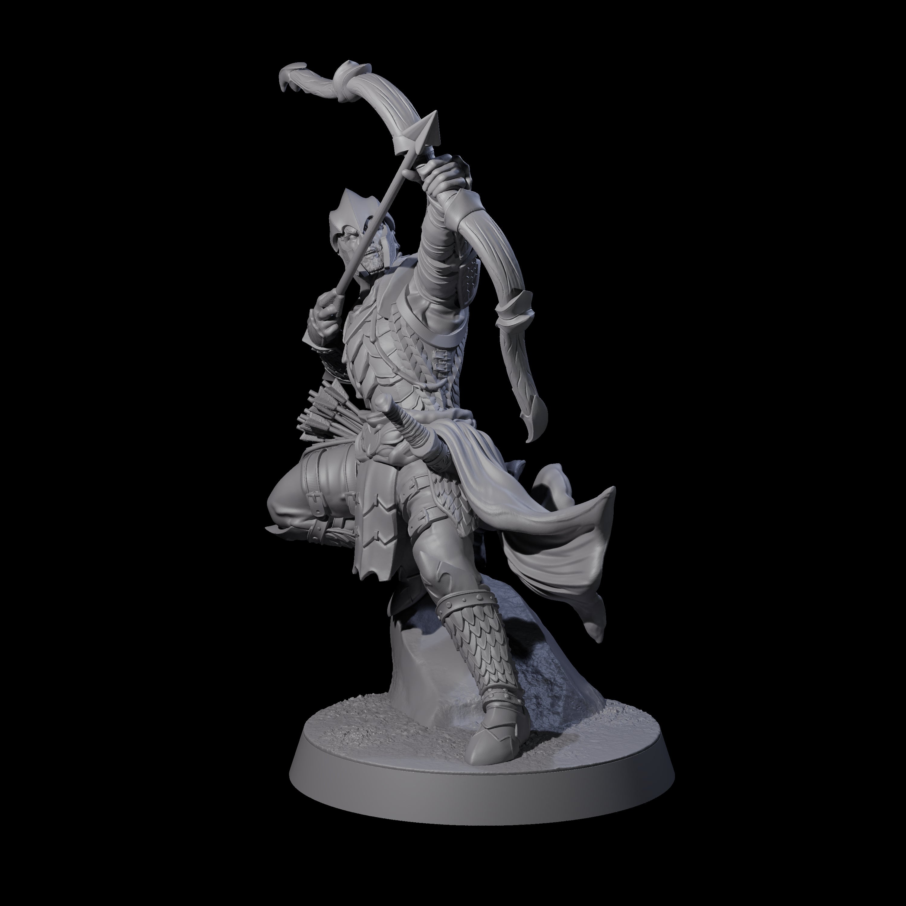 Dragon Archer E Miniature for Dungeons and Dragons, Pathfinder or other TTRPGs