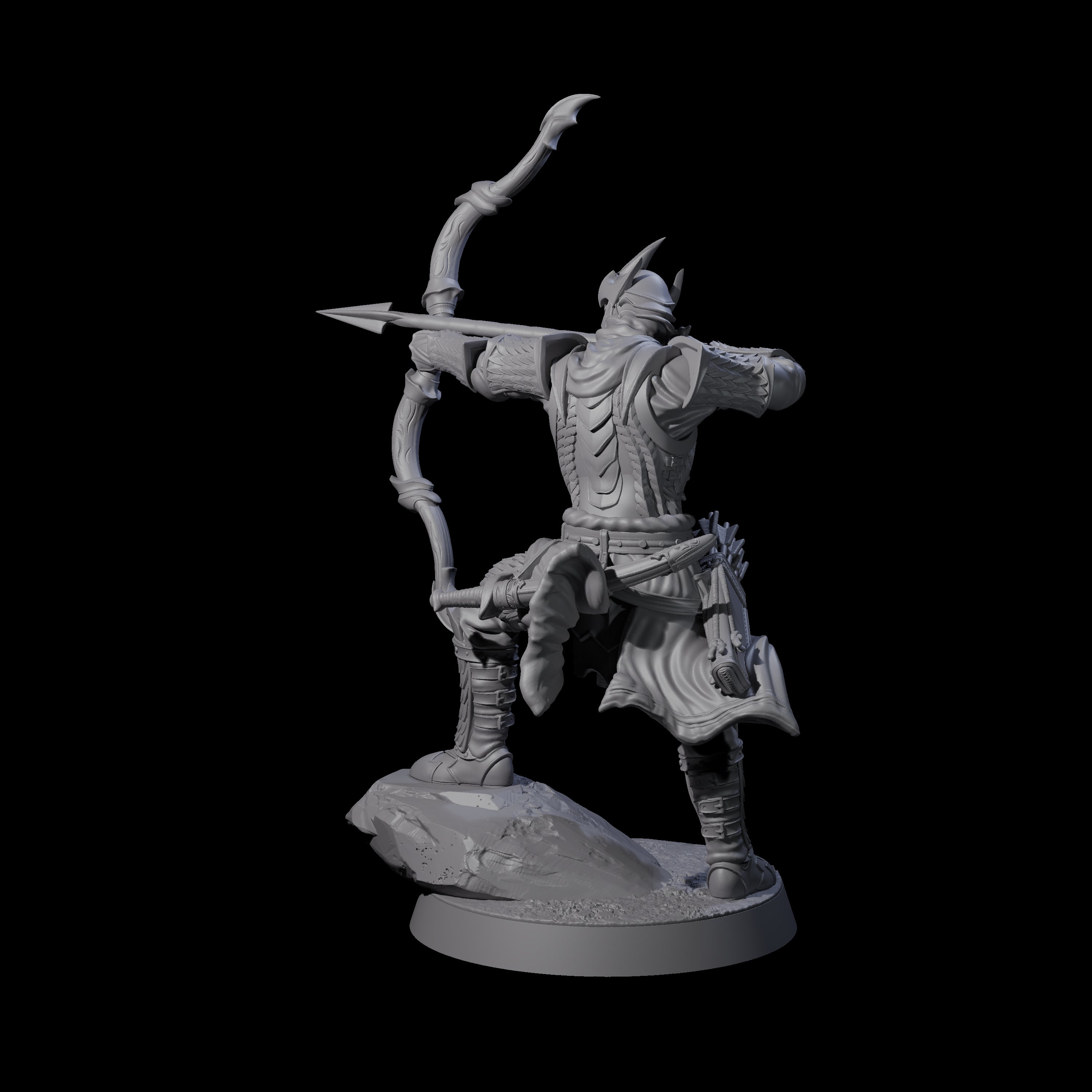 Dragon Archer F Miniature for Dungeons and Dragons, Pathfinder or other TTRPGs